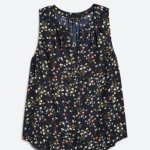 41 HAWTHORN Morey Split Neck Sleeveless Blouse